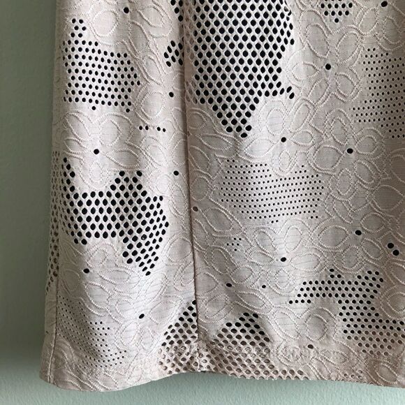 Mystic Vintage Mesh High Neck Fitted Bodycon Open Back Sleeveless Mini Dress Tan - Picture 5 of 14